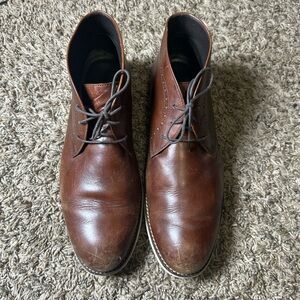 Johnston & Murphy Brown Leather Lace Up Chukka Boots Size 13M